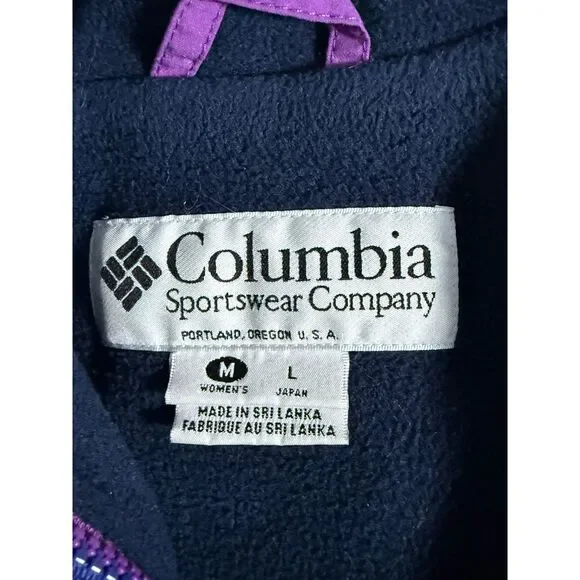 Vintage Columbia Outdoor Jacket Womens L Purple Gorpcore 90s 2-in-1 Hooded Parka - Picture 4 of 16